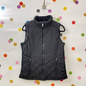Andrew Marc Black Quilted Vest Sz M